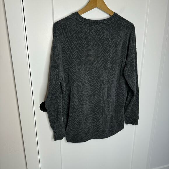 Athleta Studio To Street Splatter Print Black & Grey Crewneck Relaxed Pullover - Picture 5 of 5